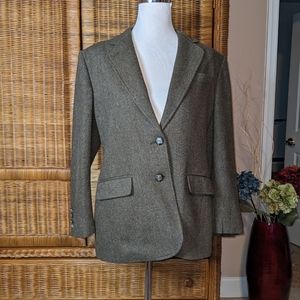 Ralph Lauren Olive Tweed Eques Jacket SIZE 12P